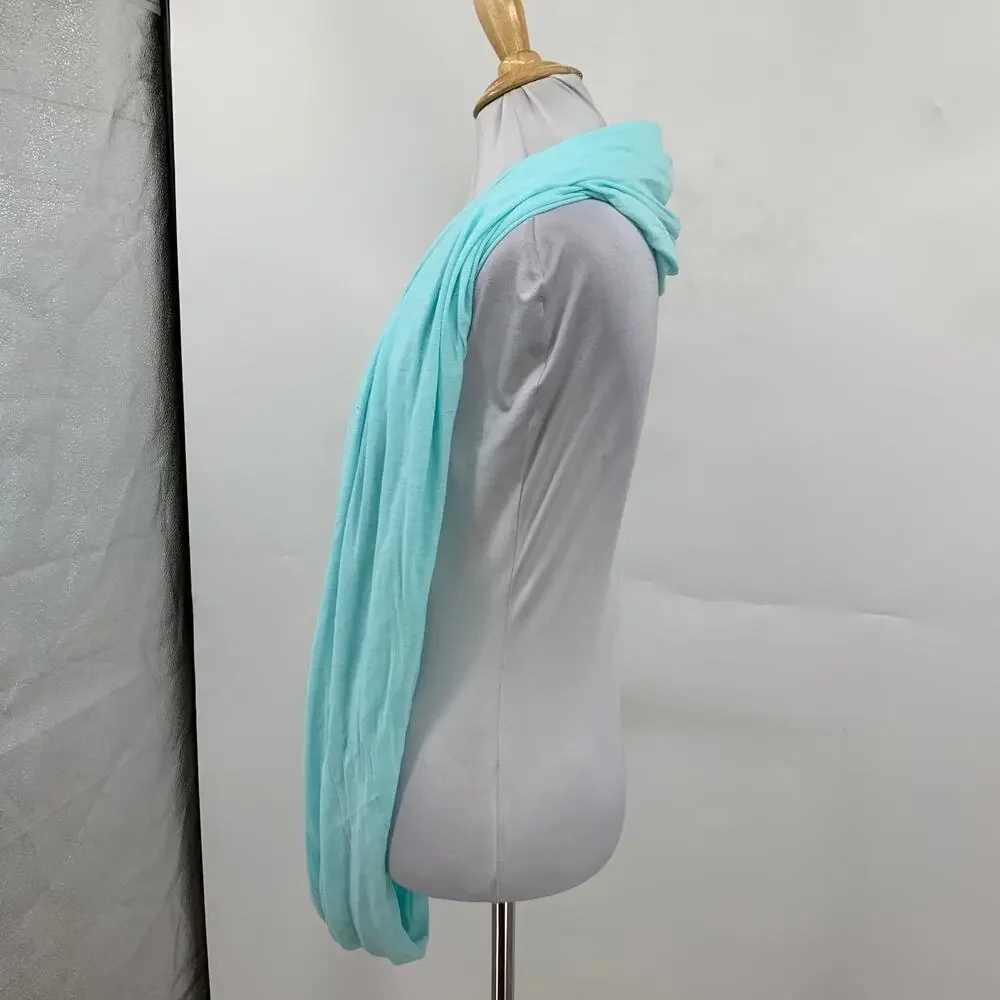 Vintage Lululemon Scarf Womens OS One Size Aqua Infinity Textured Silk Blend